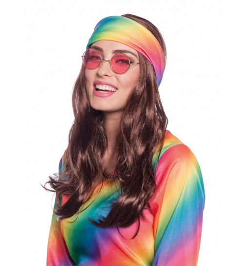 Hippie-Perücke met Stirnband