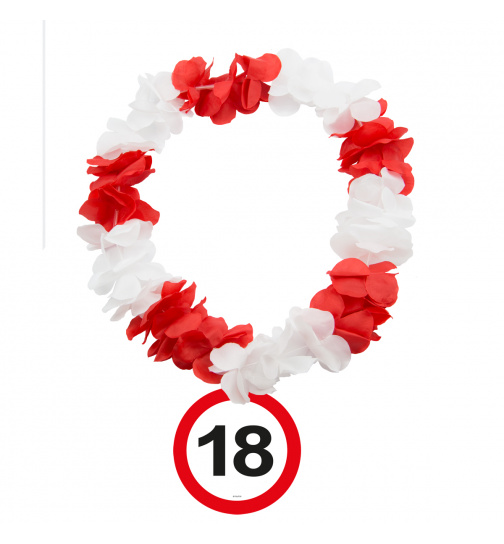 Blumenkette Hawaii Verkehrsschild 18 Jahre