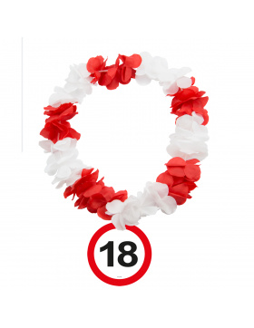 Blumenkette Hawaii Verkehrsschild 18 Jahre