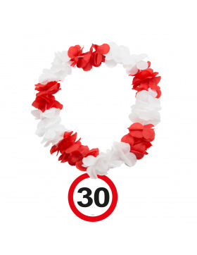 Blumenkette Hawaii Verkehrsschild 30 Jahre