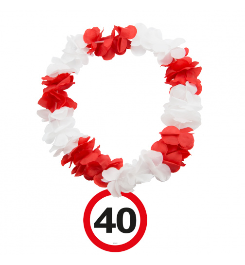 Blumenkette Hawaii Verkehrsschild 40 Jahre