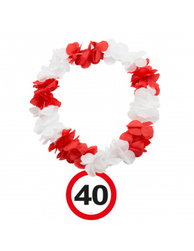 Blumenkette Hawaii Verkehrsschild 40 Jahre