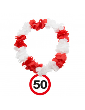 Blumenkette Hawaii Verkehrsschild 50 Jahre