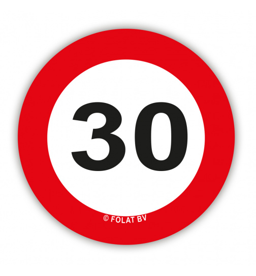 Konfetti XL Verkehrsschild 30