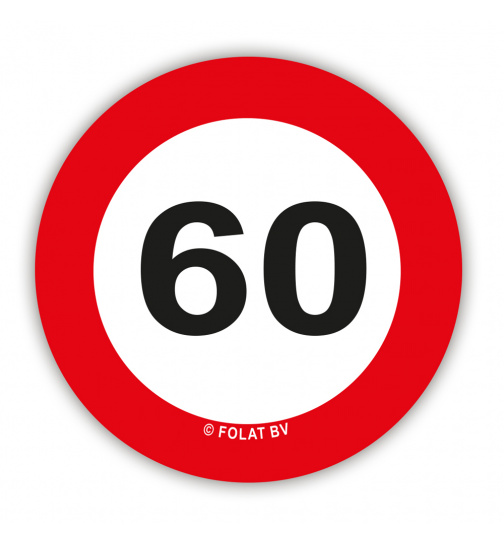 Konfetti XL Verkehrsschild 60