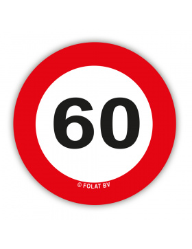 Konfetti XL Verkehrsschild 60