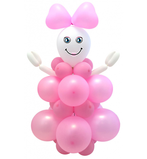 Ballon Bastelset Geburt Mädchen