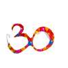 30. Geburtstag rote Brille mit Ballons