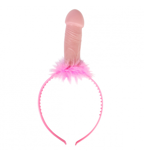 Junggesellenabschied Tiara / Haarreif Penis mit Ringen