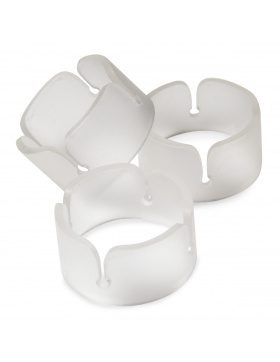 Durchsichtige Ballonclip-Ringe - 6 Stück