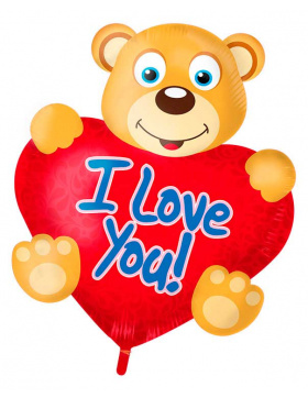 Folienballon Bär I Love You! - 57x80 cm