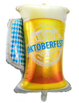 Oktober Bierfest Ballon Bierglas - 60x80 cm