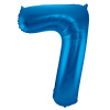 Folienballon Zahl 7 - Blau - 86 cm