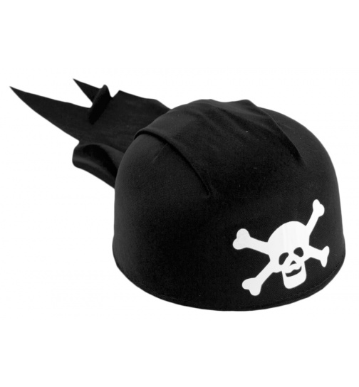 Piraten-Bandana Schwarz für Kinder