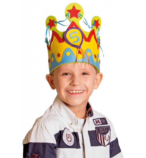 Geburtstagskrone für Jungen von 1 bis 5 Jahre