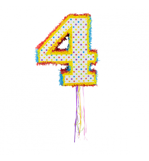 Pinata Zahl 4 - 49 cm