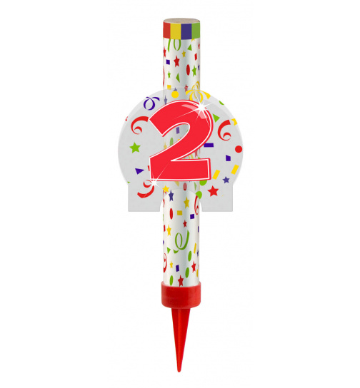 Kategorie F1 Feuerwerk Fontäne Ziffer / Zahl 2