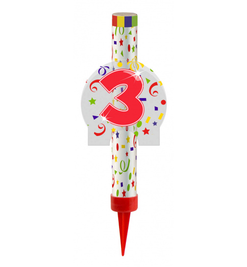 Kategorie F1 Feuerwerk Fontäne Ziffer / Zahl 3