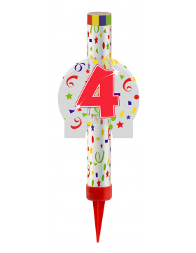 Kategorie F1 Feuerwerk Fontäne Ziffer / Zahl 4