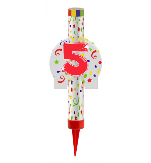 Kategorie F1 Feuerwerk Fontäne Ziffer / Zahl 5