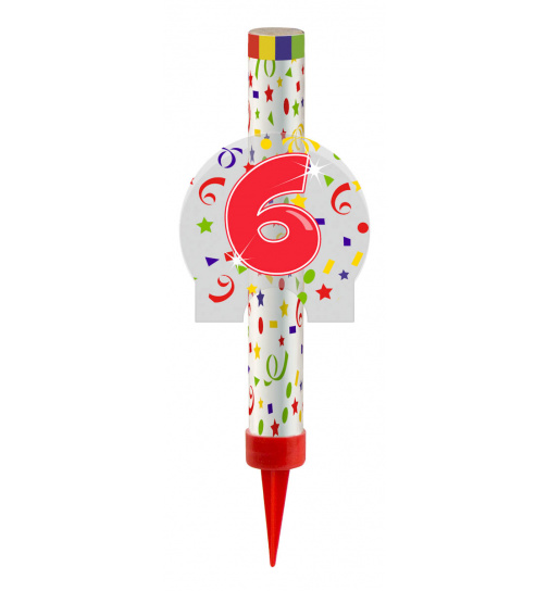 Kategorie F1 Feuerwerk Fontäne Ziffer / Zahl 6