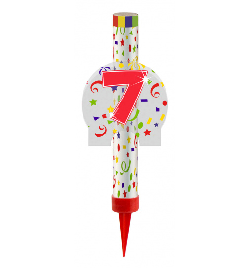 Kategorie F1 Feuerwerk Fontäne Ziffer / Zahl 7
