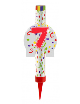 Kategorie F1 Feuerwerk Fontäne Ziffer / Zahl 7