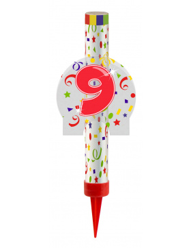 Kategorie F1 Feuerwerk Fontäne Ziffer / Zahl 9