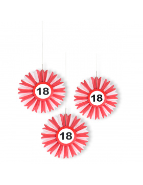 18. Geburtstag Wabenfächer Hängedeko mit...