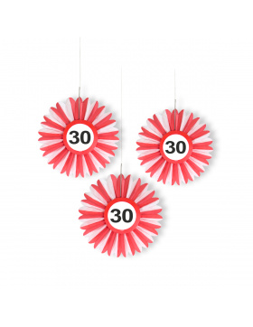 30. Geburtstag Wabenfächer Hängedeko mit...