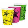 Pappbecher - Neon Party - 250 ml - 6 Stück