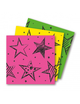 Neon Party Servietten 33x33 cm - 20 Stück