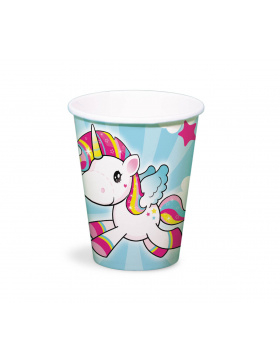 Pappbecher - Einhorn - 250 ml - 8 Stück
