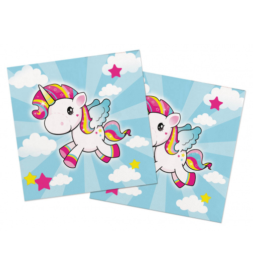 Einhorn Servietten 33x33 cm - 20 Stück