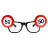 50. Geburtstag Spaß-Brille Verkehrsschild