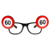 60. Geburtstag Spaß-Brille Verkehrsschild