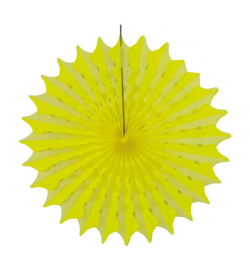 Wabenfächerdeko Neongelb - 45 cm