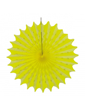 Wabenfächerdeko Neongelb - 45 cm