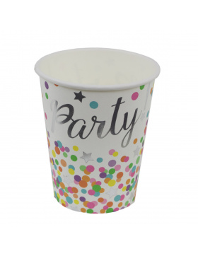 Pappbecher - Konfetti - 250 ml - 8 Stück