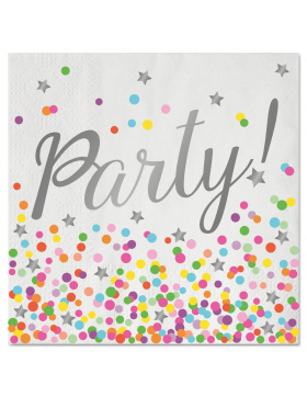 Servietten Konfetti Party 33x33 cm - 16 Stück