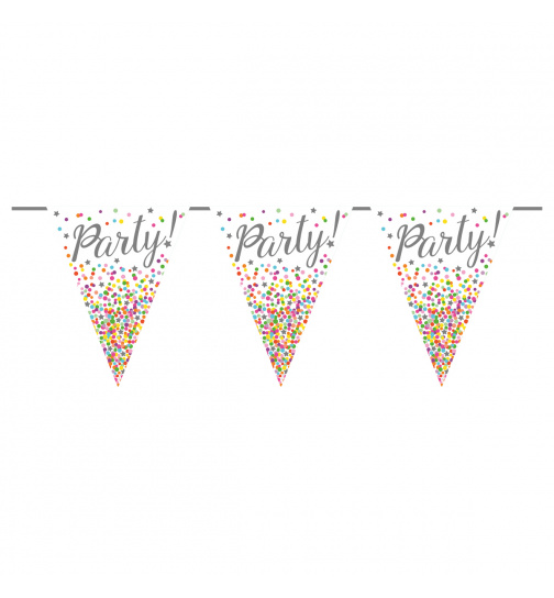 Wimpelkette Konfetti-Party - 6 Meter