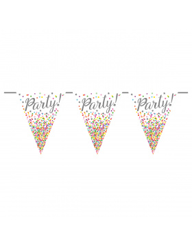 Wimpelkette Konfetti-Party - 6 Meter