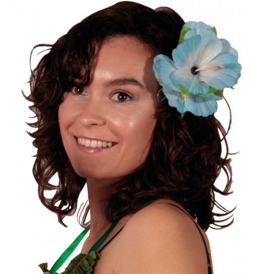 Hawaii Haarclip Blumen Farbe sortiert - 6 Stück