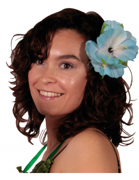 Hawaii Haarclip Blumen Farbe sortiert - 6 Stück