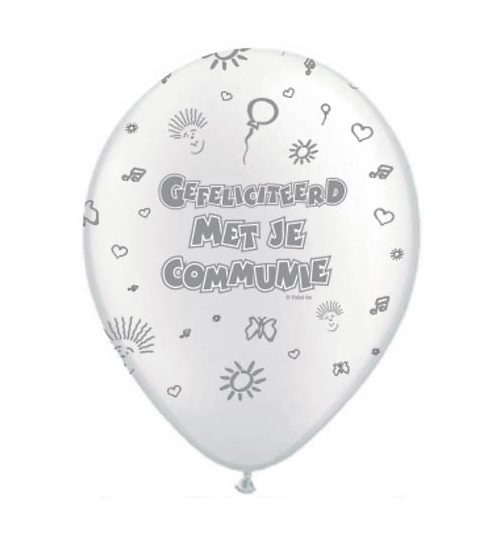 Ballons zur heiligen Kommunion Perlweiß - 30 cm