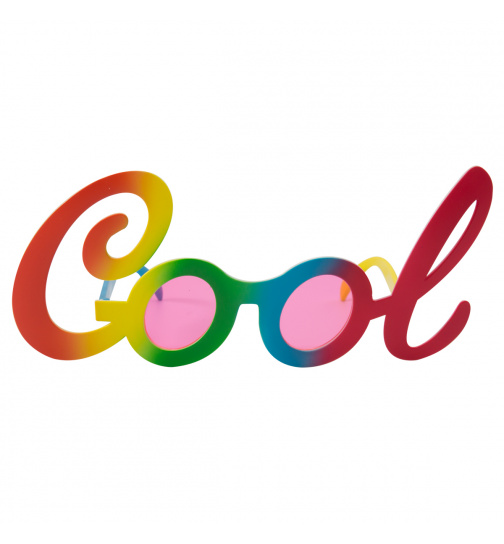 Brille in Regenbogenfarben - Cool