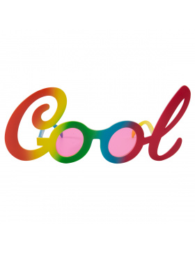Brille in Regenbogenfarben - Cool