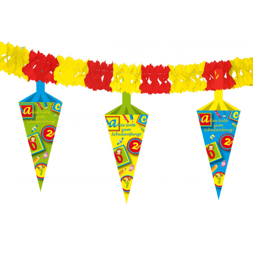 Schulanfang Girlande mit Hängern