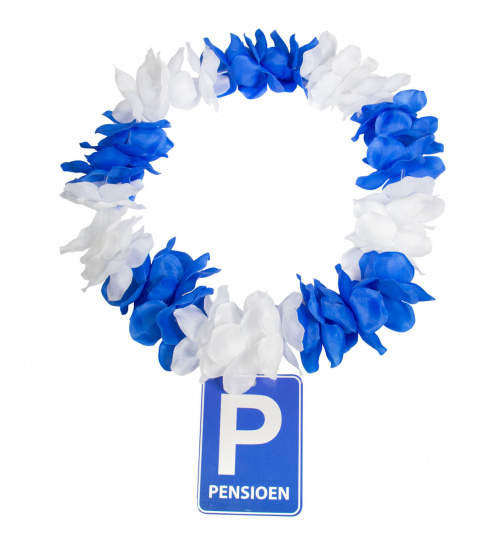 Rentner /Pensioen (NL) Parkplatzschild Blumenkette Hawaii