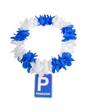 Rentner /Pensioen (NL) Parkplatzschild Blumenkette Hawaii